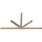 Ekena Millwork Kennewick Smooth Timber Gable Bracket, Douglas Fir, 96"W x 48"H x 3 1/2"D x 3 1/2"F, 12/12 Pitch GBW096X48X0404KEN00SDF - alternate 2